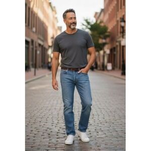 Wrangler Jeans Men's 34 Blue Regular Fit Straight Leg‎ Westerncore Cowboycore